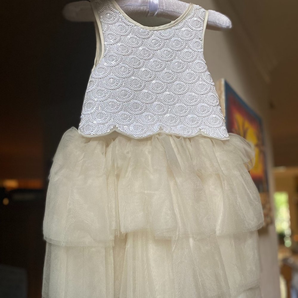 Off-White Formal Youth Dress (Size 8)